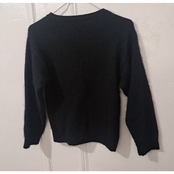 MARC JACOBS Womens XSmall sweater angora rabbit soft wool gold black sequin - Picture 5 of 8